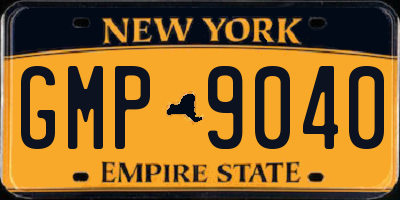 NY license plate GMP9040