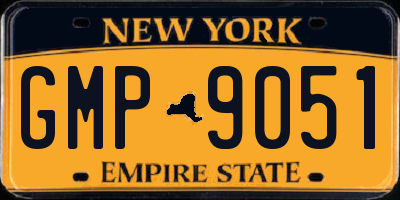 NY license plate GMP9051