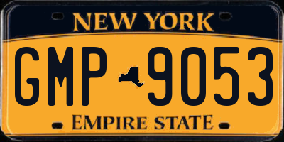 NY license plate GMP9053