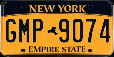 NY license plate GMP9074