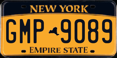NY license plate GMP9089