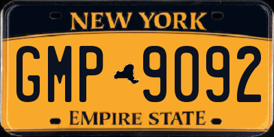 NY license plate GMP9092