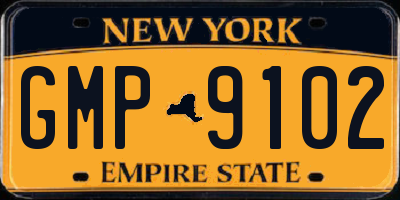 NY license plate GMP9102