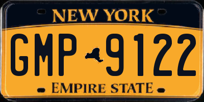 NY license plate GMP9122