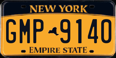 NY license plate GMP9140