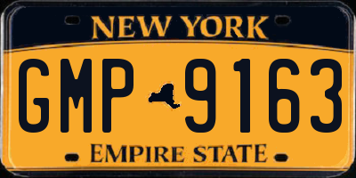 NY license plate GMP9163