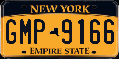NY license plate GMP9166