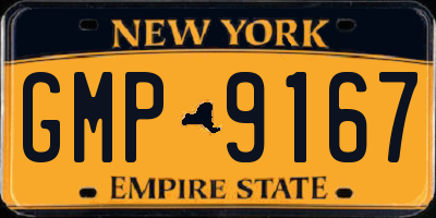 NY license plate GMP9167