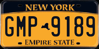 NY license plate GMP9189