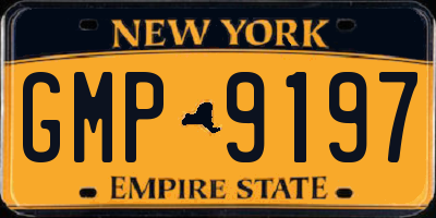 NY license plate GMP9197