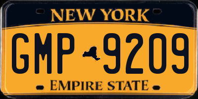 NY license plate GMP9209