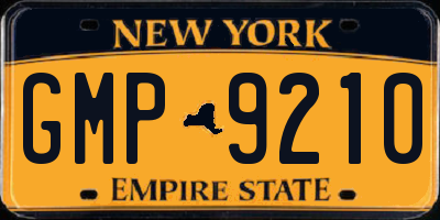 NY license plate GMP9210