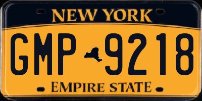 NY license plate GMP9218