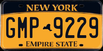 NY license plate GMP9229