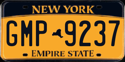 NY license plate GMP9237