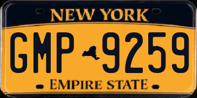 NY license plate GMP9259
