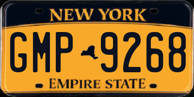 NY license plate GMP9268