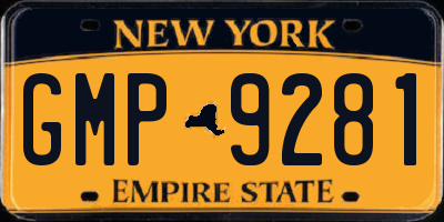 NY license plate GMP9281