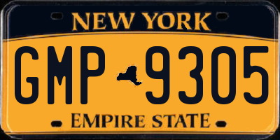NY license plate GMP9305