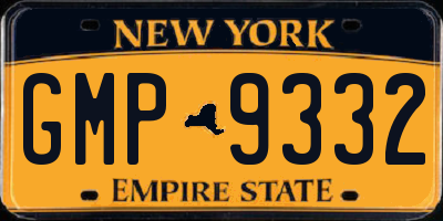 NY license plate GMP9332
