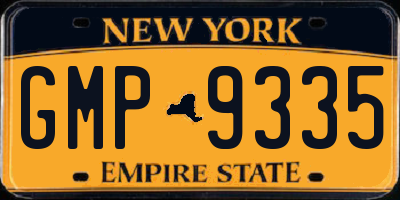 NY license plate GMP9335