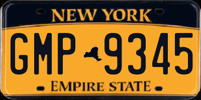 NY license plate GMP9345