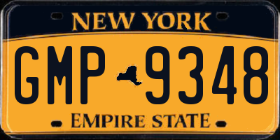 NY license plate GMP9348