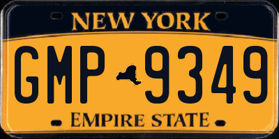 NY license plate GMP9349