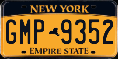 NY license plate GMP9352