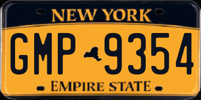NY license plate GMP9354