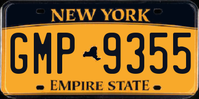 NY license plate GMP9355