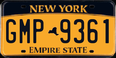 NY license plate GMP9361