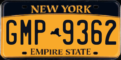 NY license plate GMP9362