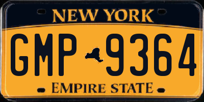 NY license plate GMP9364