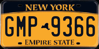NY license plate GMP9366