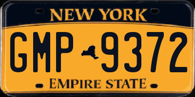 NY license plate GMP9372