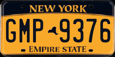 NY license plate GMP9376