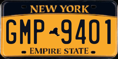 NY license plate GMP9401