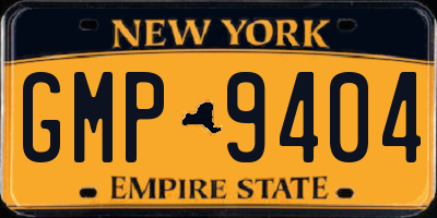 NY license plate GMP9404