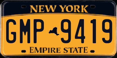 NY license plate GMP9419