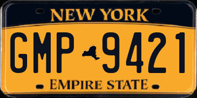 NY license plate GMP9421