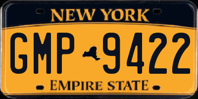 NY license plate GMP9422