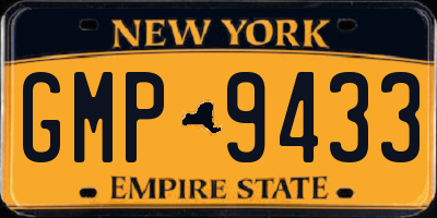 NY license plate GMP9433