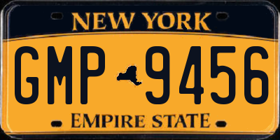 NY license plate GMP9456