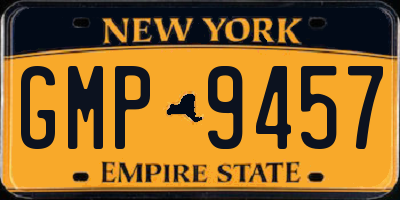 NY license plate GMP9457