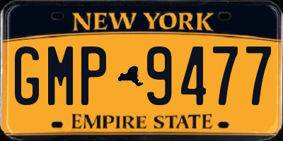 NY license plate GMP9477