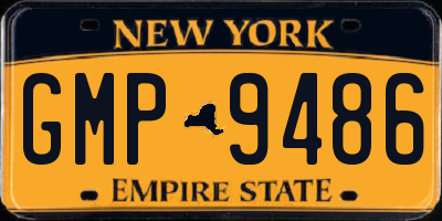 NY license plate GMP9486