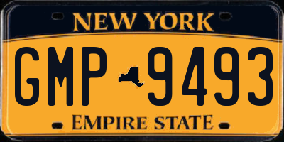 NY license plate GMP9493