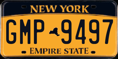 NY license plate GMP9497