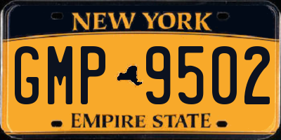 NY license plate GMP9502